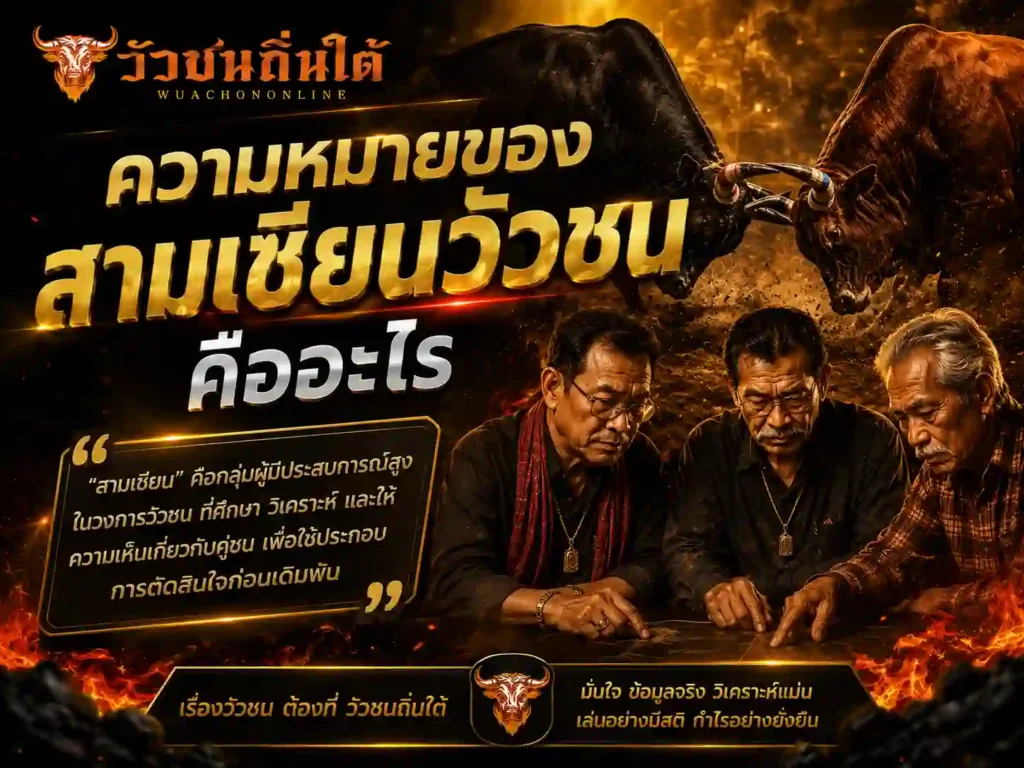ความหมายของสามเซียนวัวชนคืออะไร