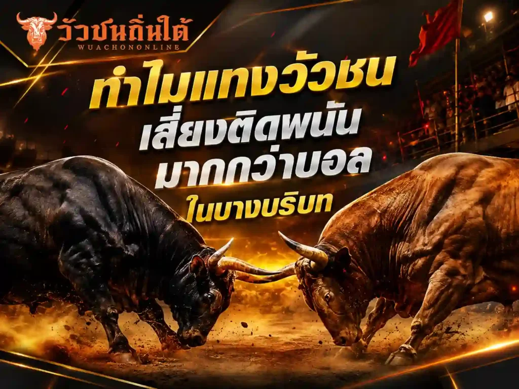ทำไมแทงวัวชนเสี่ยงติดพนันกว่าบอลบางบริบท