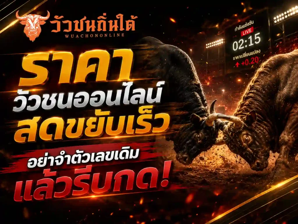 ราคา วัวชนออนไลน์ สดขยับเร็ว อย่าจำตัวเลข