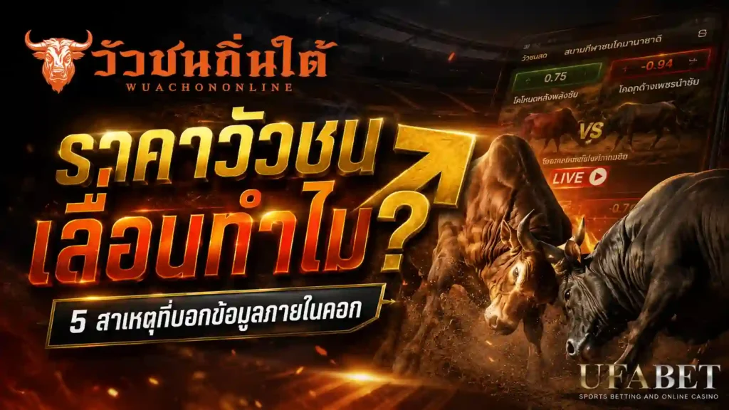ราคาวัวชน เลื่อนทำไม 5 สาเหตุข้อมูลภายในคอก