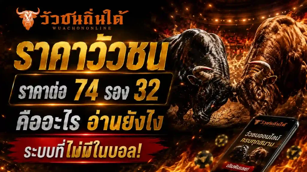 ราคาวัวชน ราคาต่อ 74 รอง 32 คืออะไร อ่านยังไง