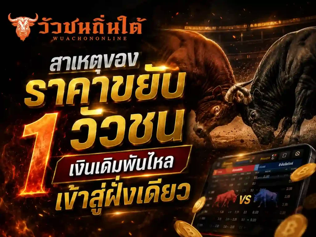 สาเหตุของ ราคาขยับวัวชน 1 เงินเดิมพันไหลฝั่งเดียว