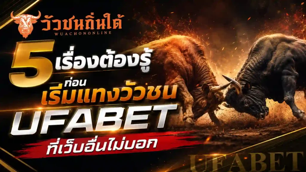 5 เรื่องต้องรู้ก่อน เริ่มแทงวัวชน UFABET