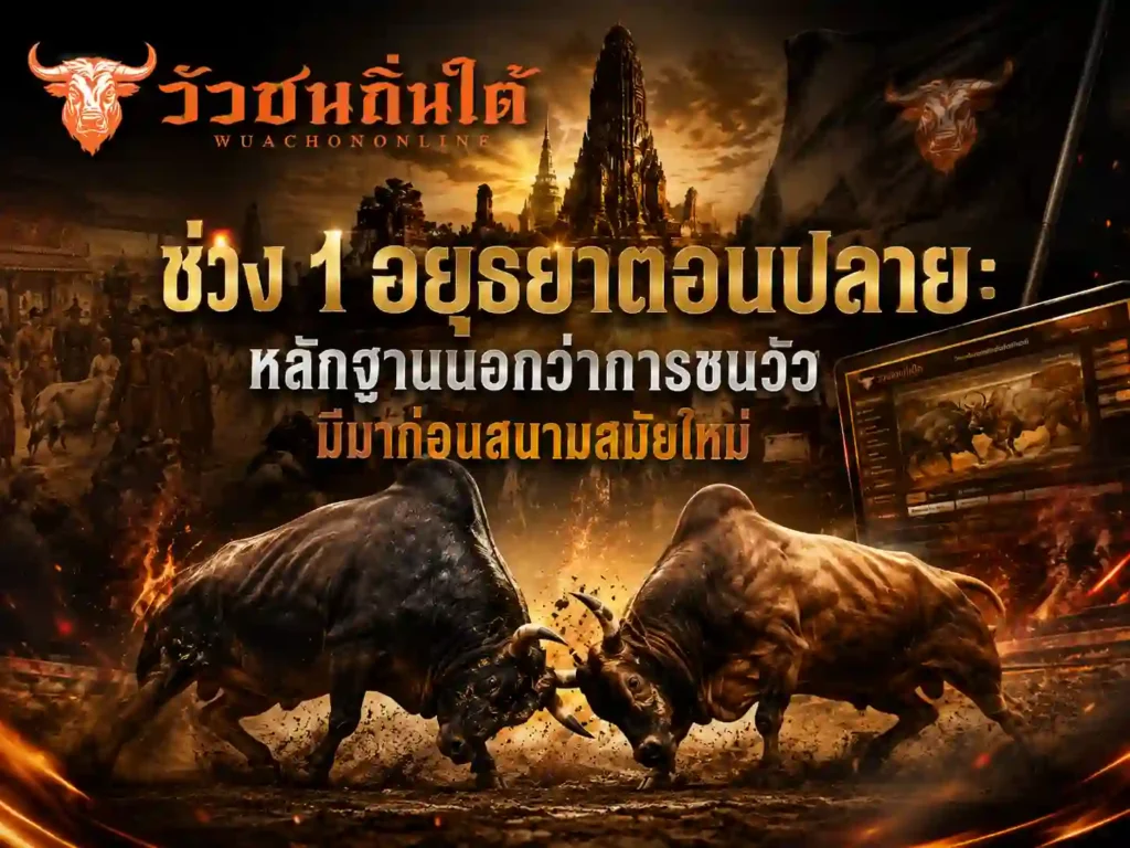 ช่วง 1-อยุธยาตอนปลาย: หลักฐานการชนวัวมีมาก่อน