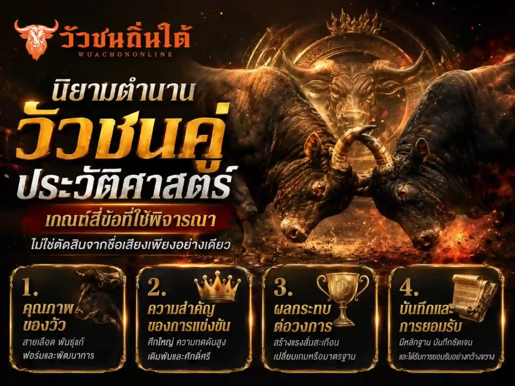 นิยามตำนานวัวชนคู่ประวัติศาสตร์