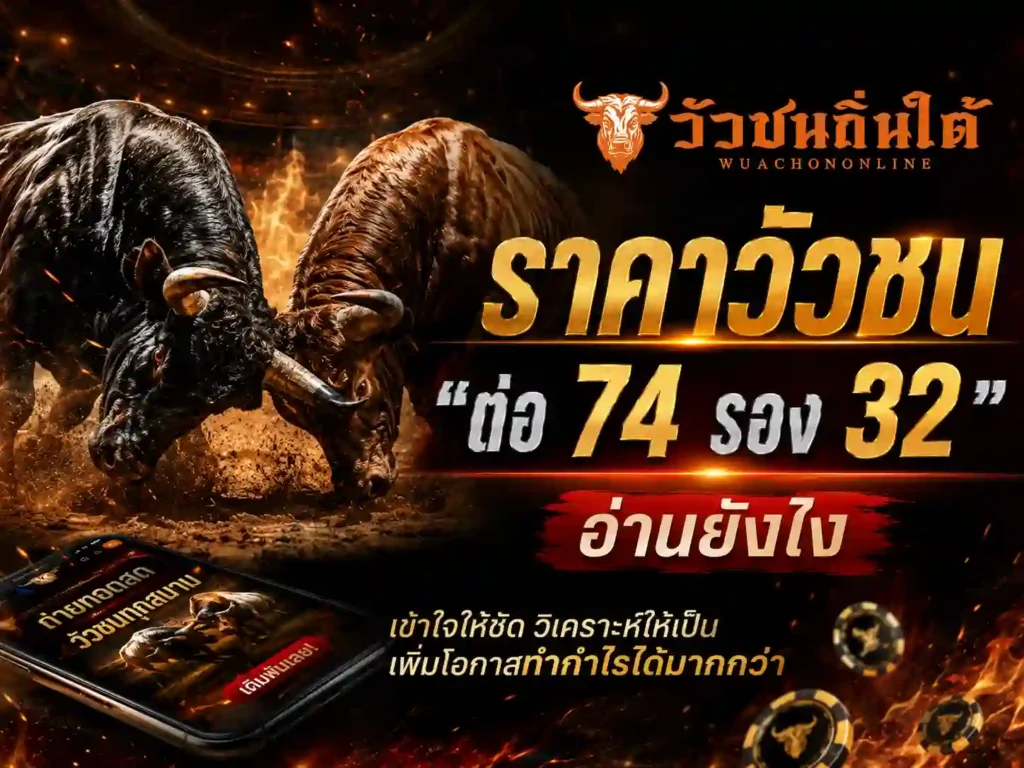 ราคาวัวชน “ต่อ 74 รอง 32” อ่านยังไง