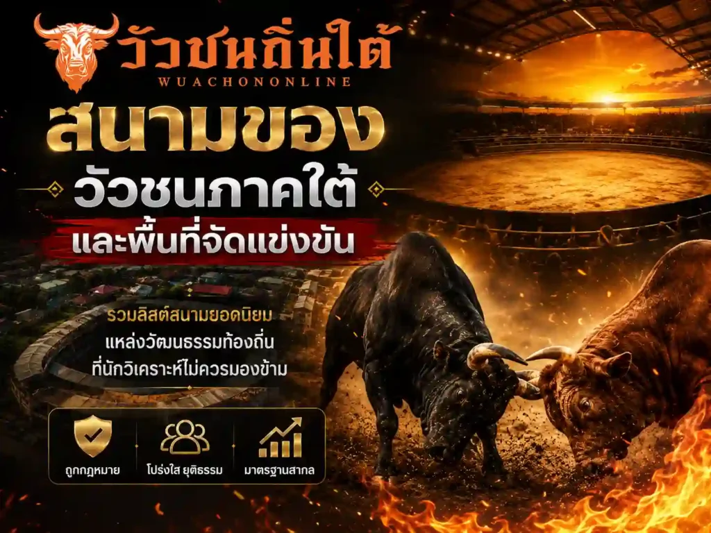 สนามของ วัวชนภาคใต้ และพื้นที่จัดแข่งขัน