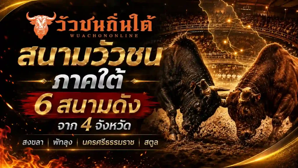 สนามวัวชน ภาคใต้ 6 สนามดังจาก 4 จังหวัด